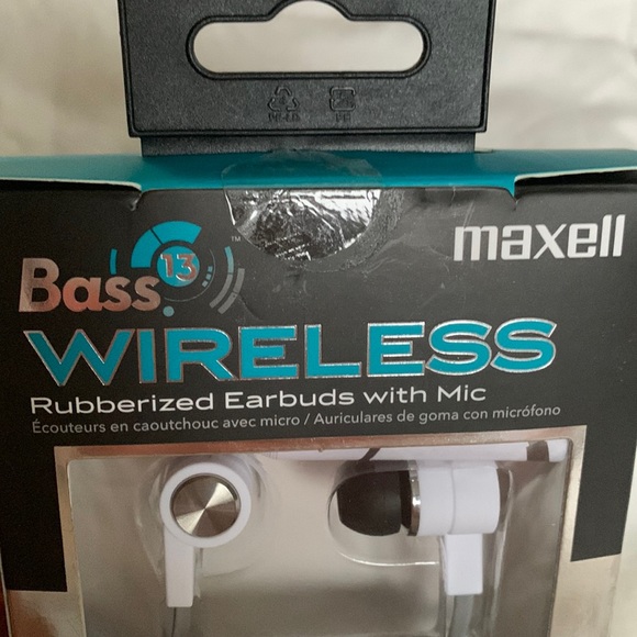 Maxell Heavy Bass Wireless Earbuds with Mic - Picture 2 of 3